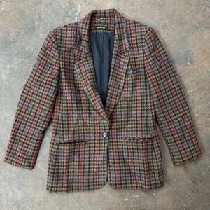 Vintage Wool Blazer Giorgio Sant Angelo Collectible Gold Women 8 Holiday Rainbow
